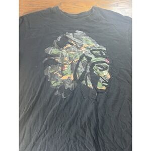 Hustle Gang Camo Chief Black T-Shirt Stiched Size XL